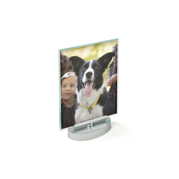 Two-Sided Revolving Acrylic Sign Holder Frame 5'' W X 7'' H